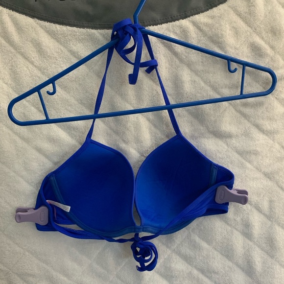 Blue String Bikini Top, size L - Picture 2 of 4